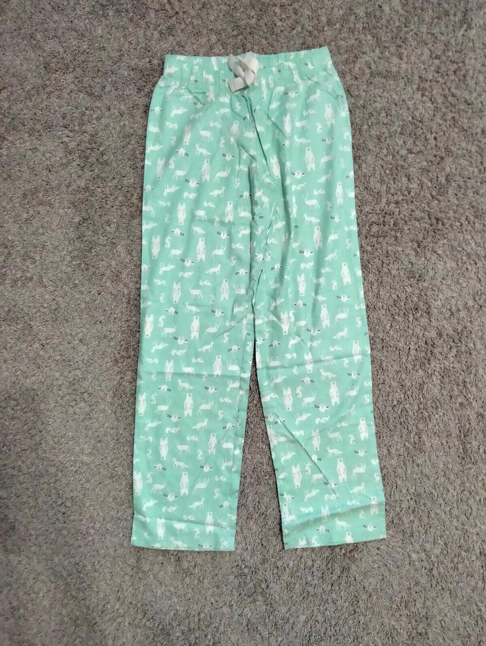 NWT Womens XXS 2-Piece Pajama Set White Long Sleeve Mint Arctic Animal Pants - Picture 3 of 5